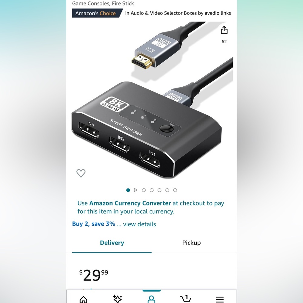 HDMI 2.1 Switch 4K 120Hz,